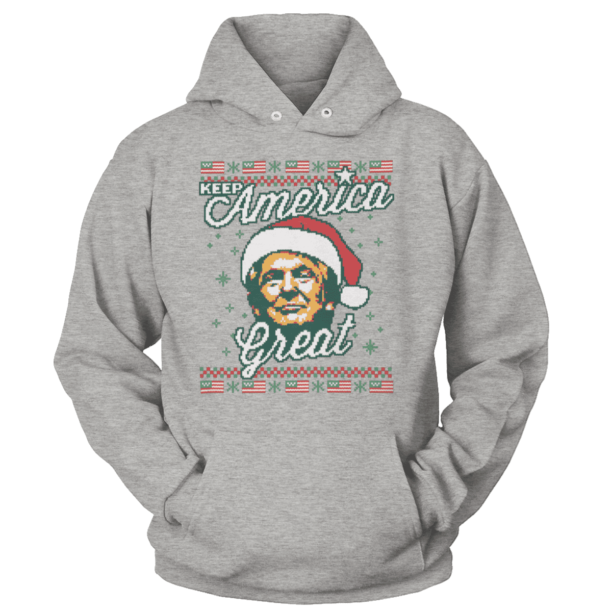 Raglan Unisex Hoodie / Heather Gray / S Keep America Great