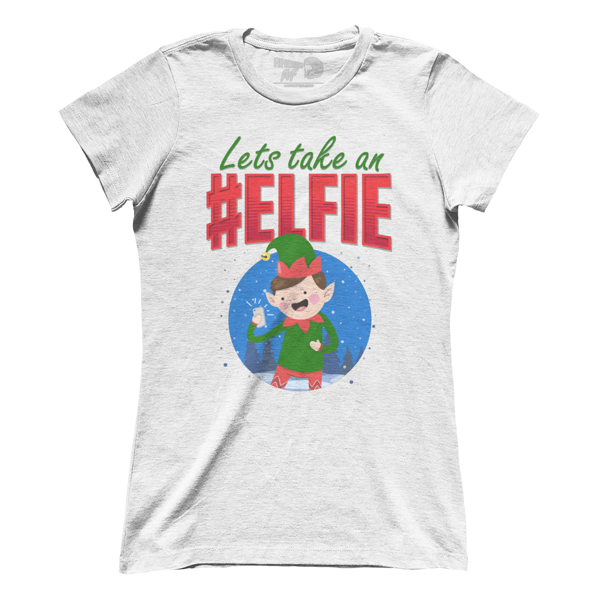 Raglan Premium Ladies Tee / White / S Elfie (Ladies)