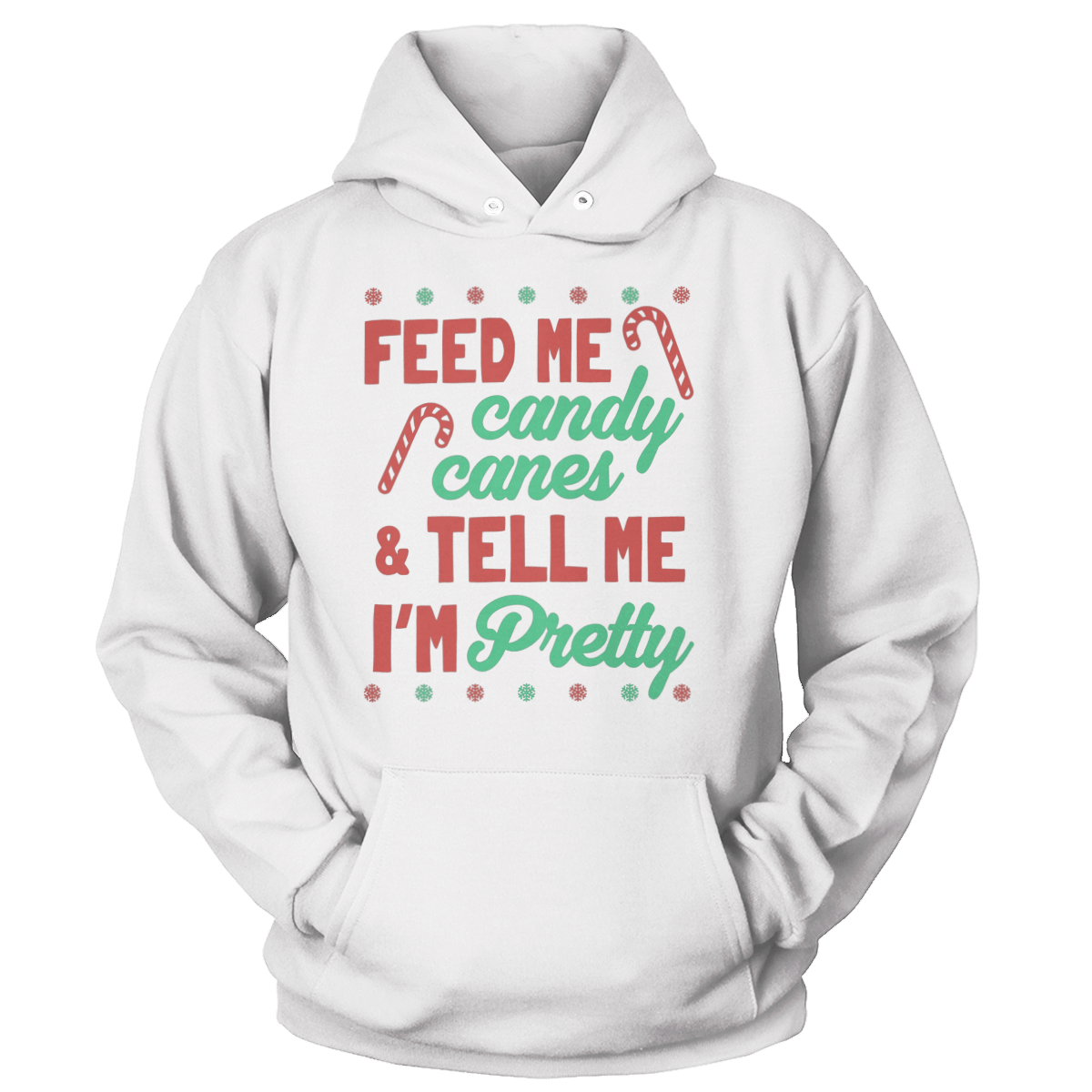 Raglan Unisex Hoodie / White / S Tell Me I'm Pretty (Ladies)