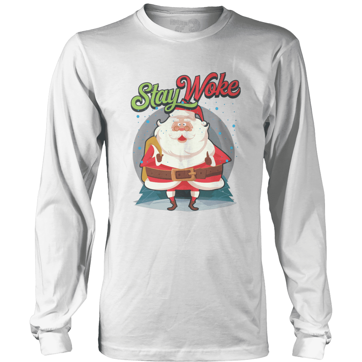Raglan Mens Long Sleeve / White / S Stay Woke