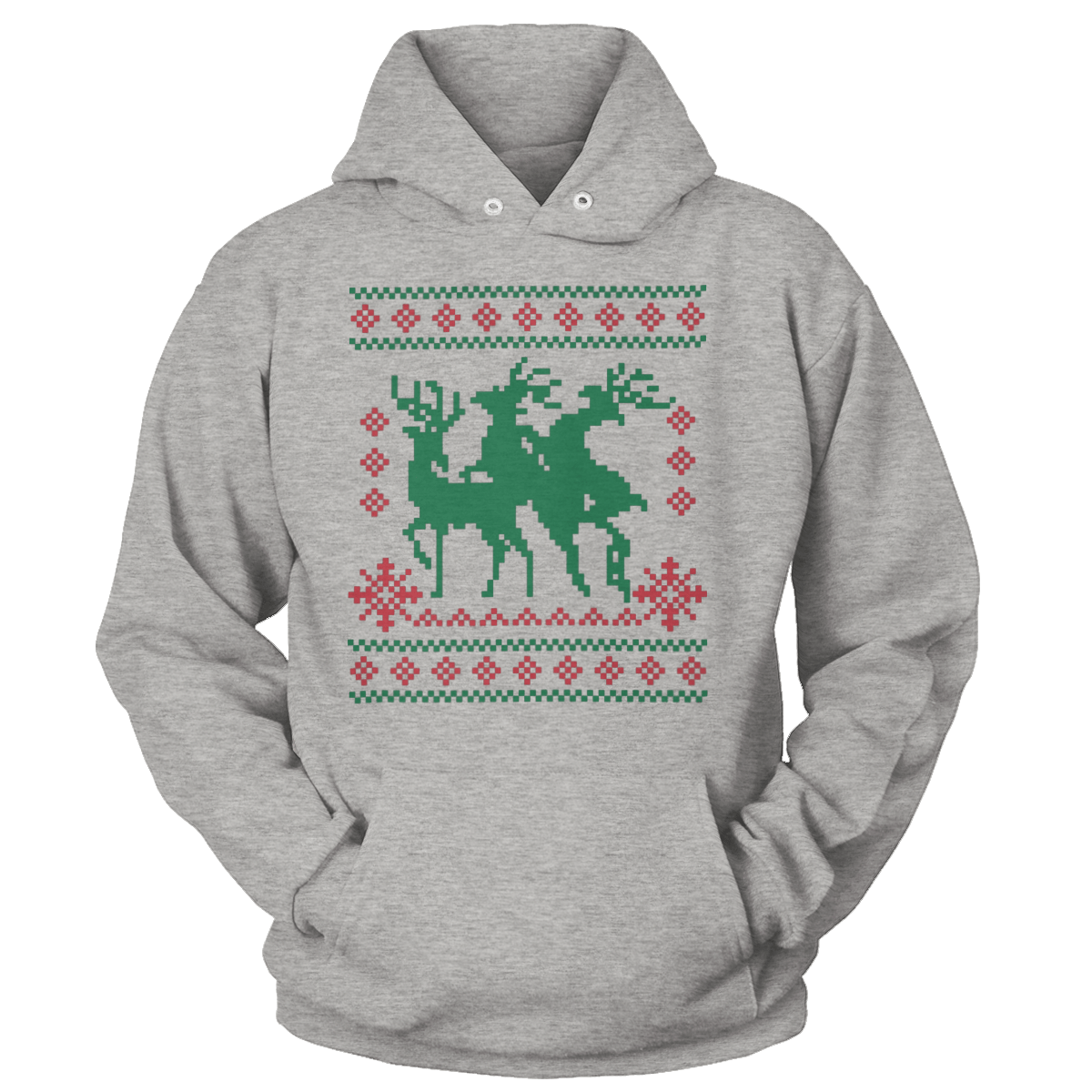 Raglan Unisex Hoodie / Heather Gray / S Reindeer Games (Ladies)