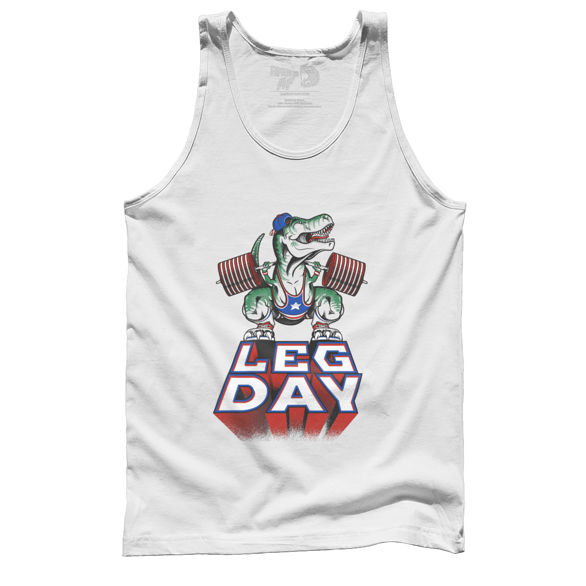 T-shirt Premium Mens Tank / White / S Leg Day T-Rex