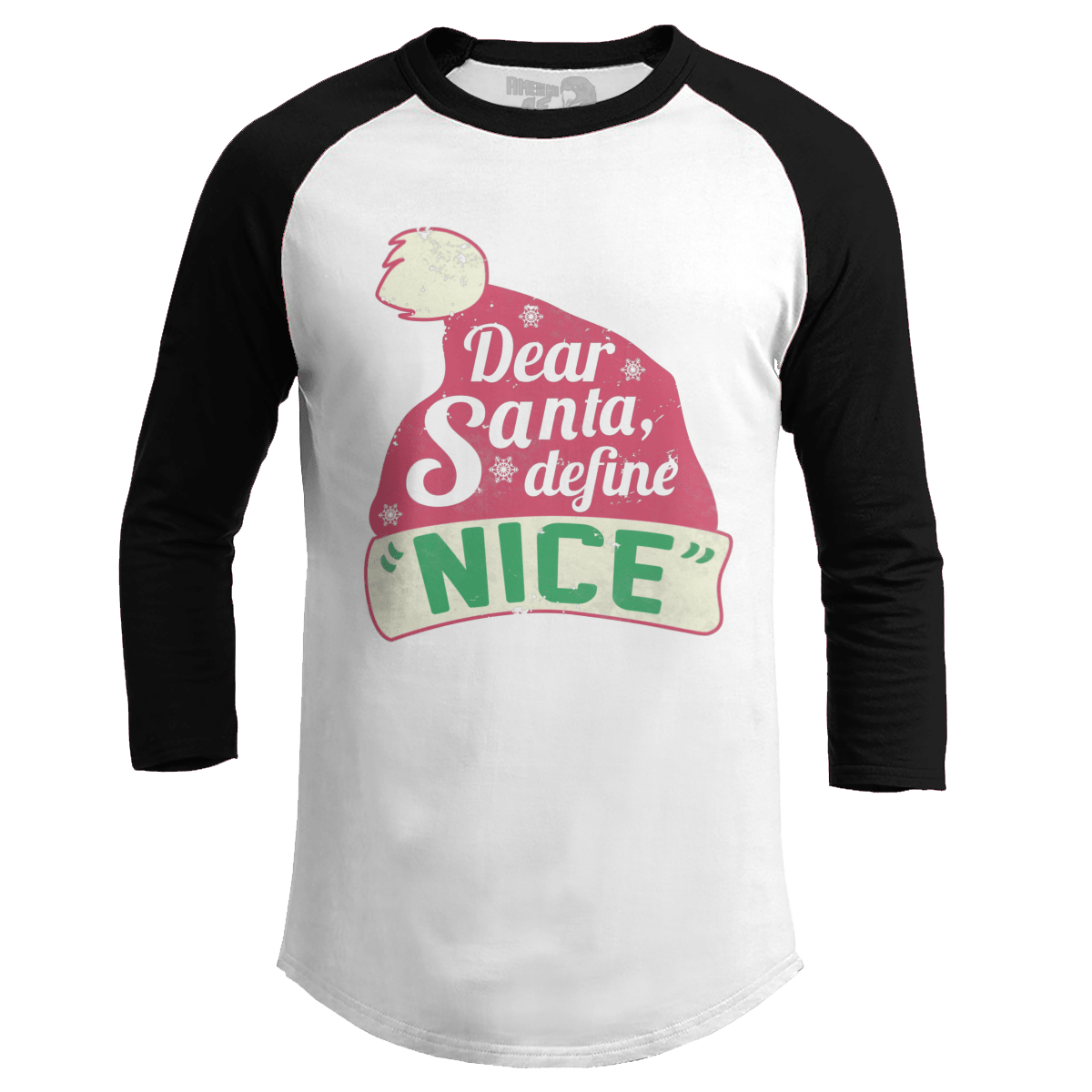 Raglan Raglan / White/Black / S Define “Nice” (Ladies)