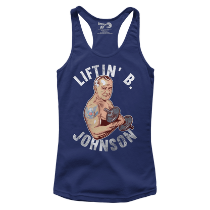 T-shirt Premium Ladies Racerback Tank / Navy / XS Liftin' B Johnson (Ladies)