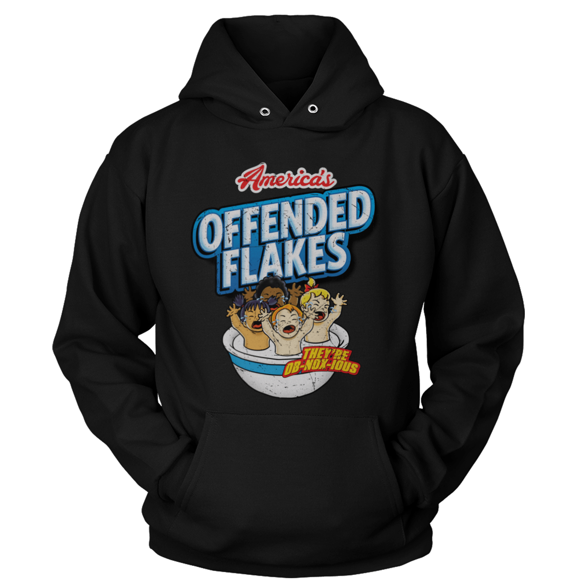 T-shirt Unisex Hoodie / Black / S Offended Flakes (PARODY) (Ladies)