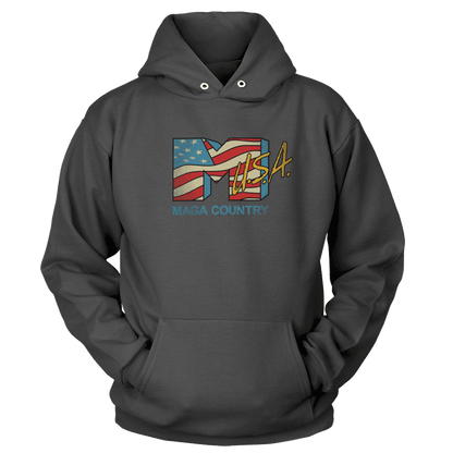 T-shirt Unisex Hoodie / Dark Gray / S MAGA Country (Ladies)