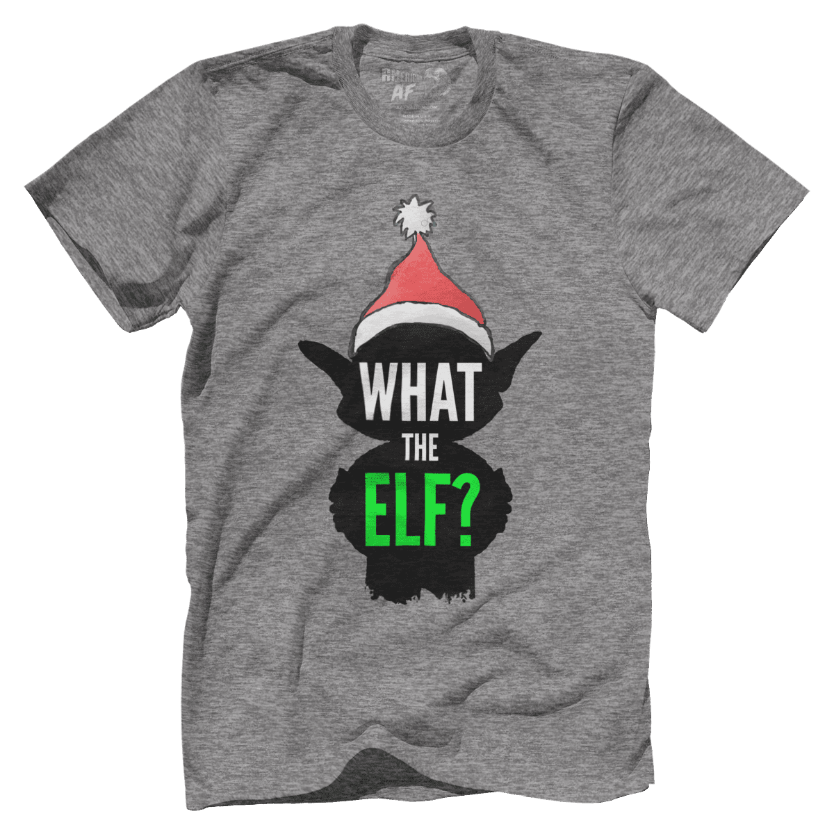 Raglan Premium Mens Shirt / Heather Gray / XS What The Elf