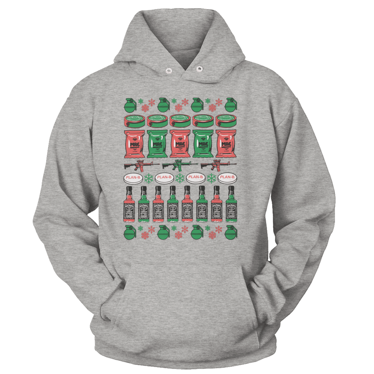 Raglan Unisex Hoodie / Heather Gray / S A Plan-B Christmas