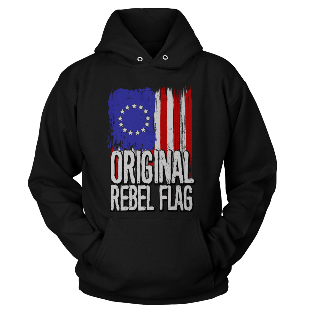 T-shirt Unisex Hoodie / Black / S Original Rebel Flag
