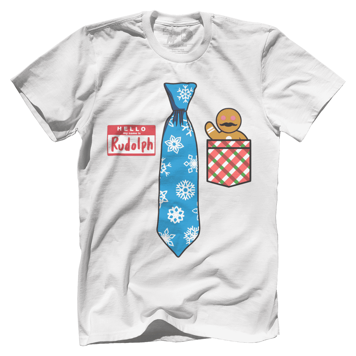 Raglan Premium Mens Shirt / White / XS Hello Im Rudolph