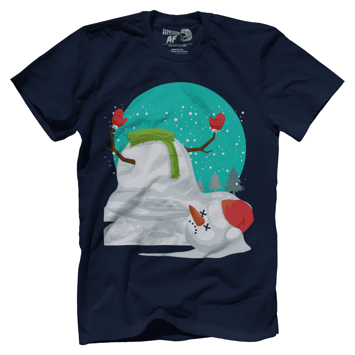 Raglan Premium Mens Shirt / Navy / XS Snowman's Head