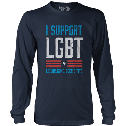 T-shirt Mens Long Sleeve / Navy / S LGBT