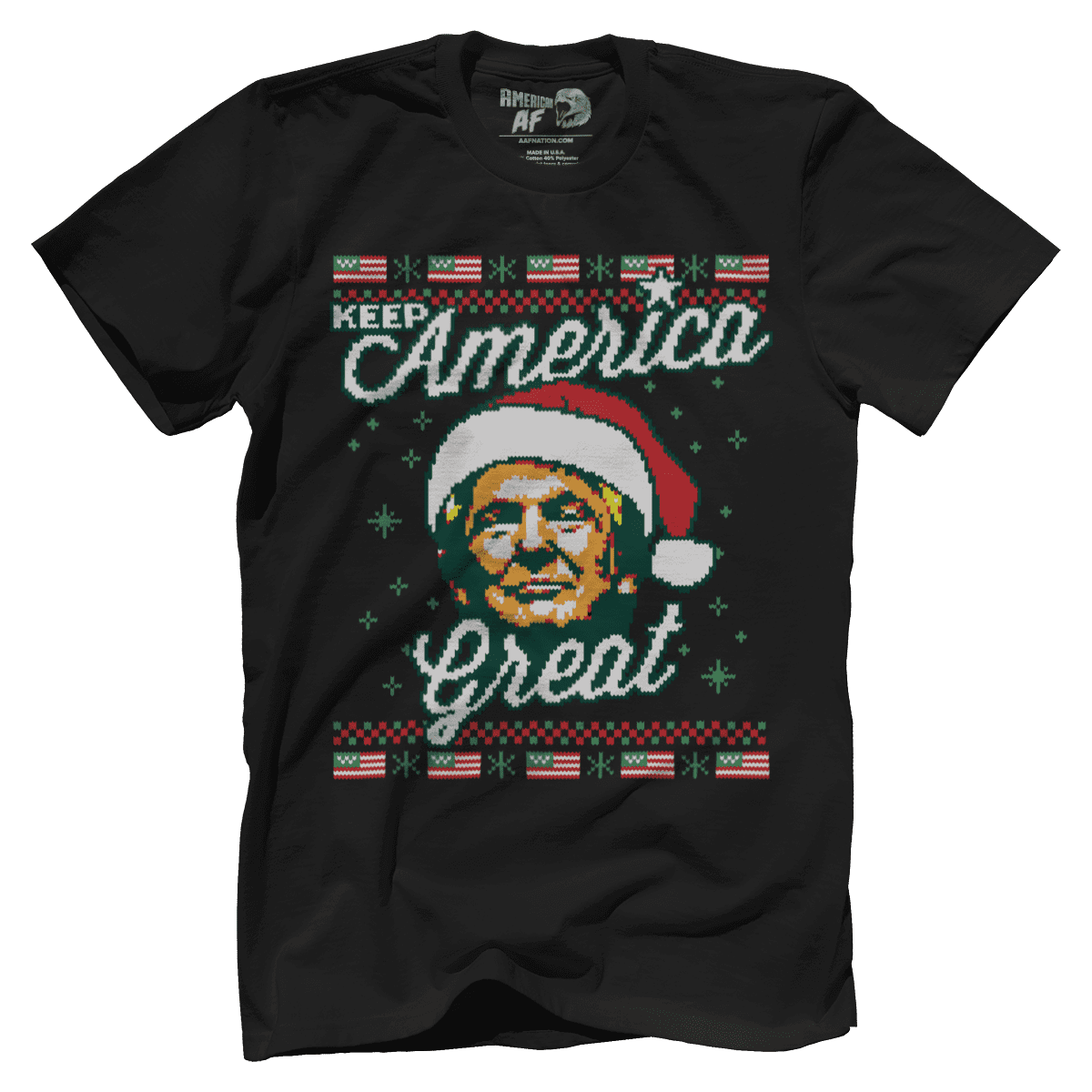 Raglan Premium Mens Shirt / Black / XS Keep America Great