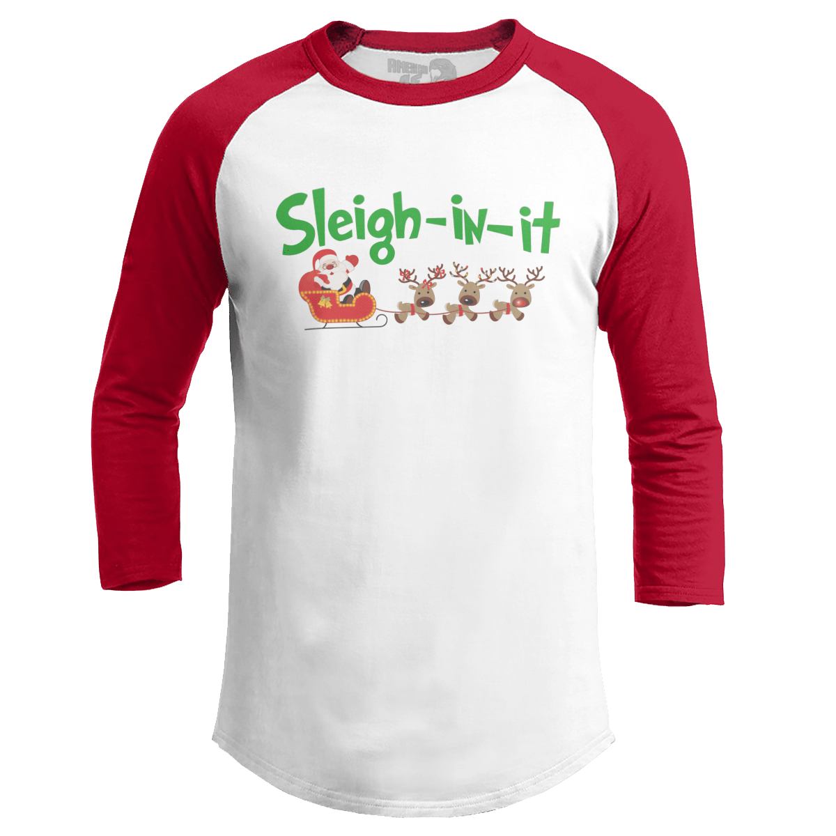Raglan Raglan / White/Red / S Sleigh In It (Ladies)