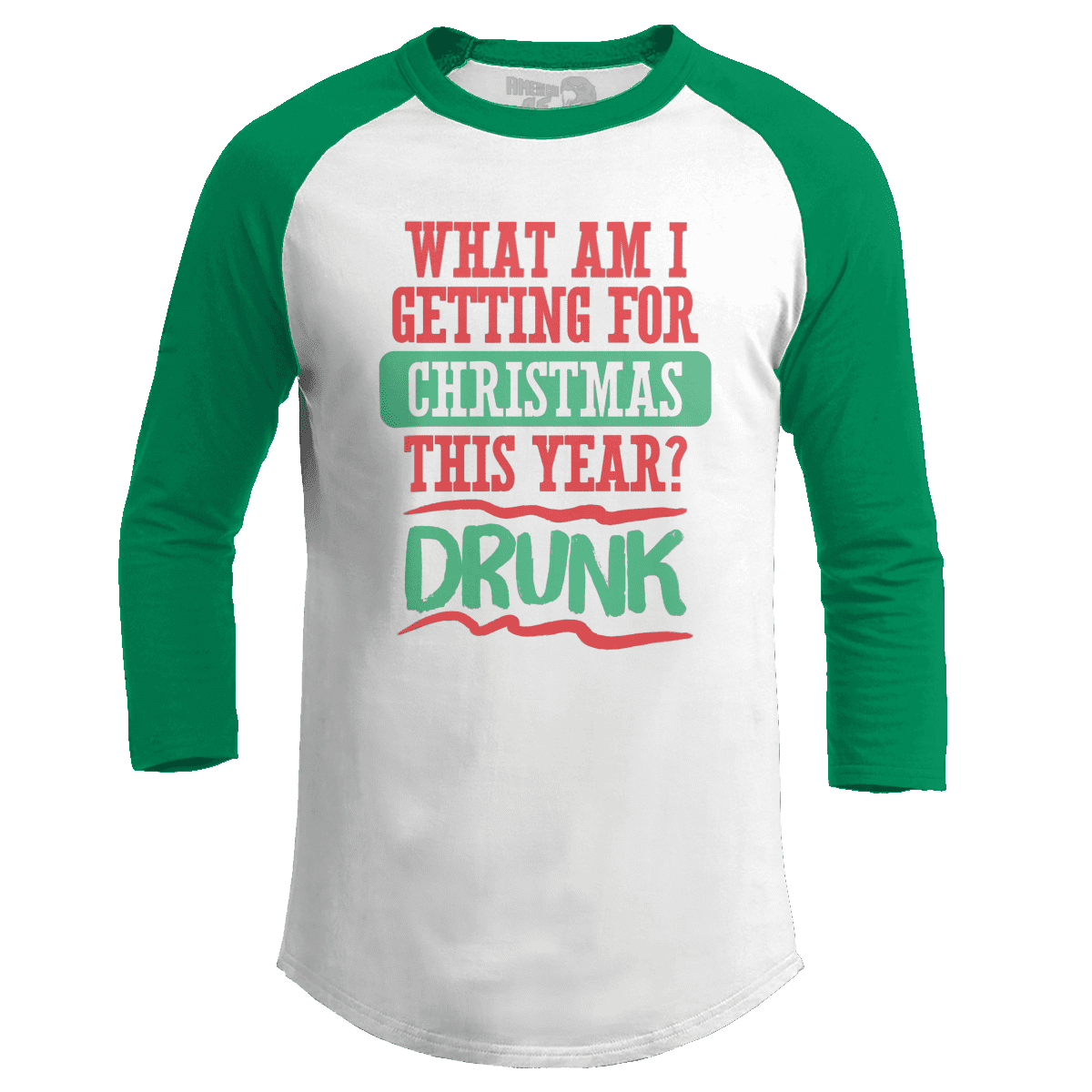 Raglan Raglan / White/Kelly Green / S I'm Getting Drunk