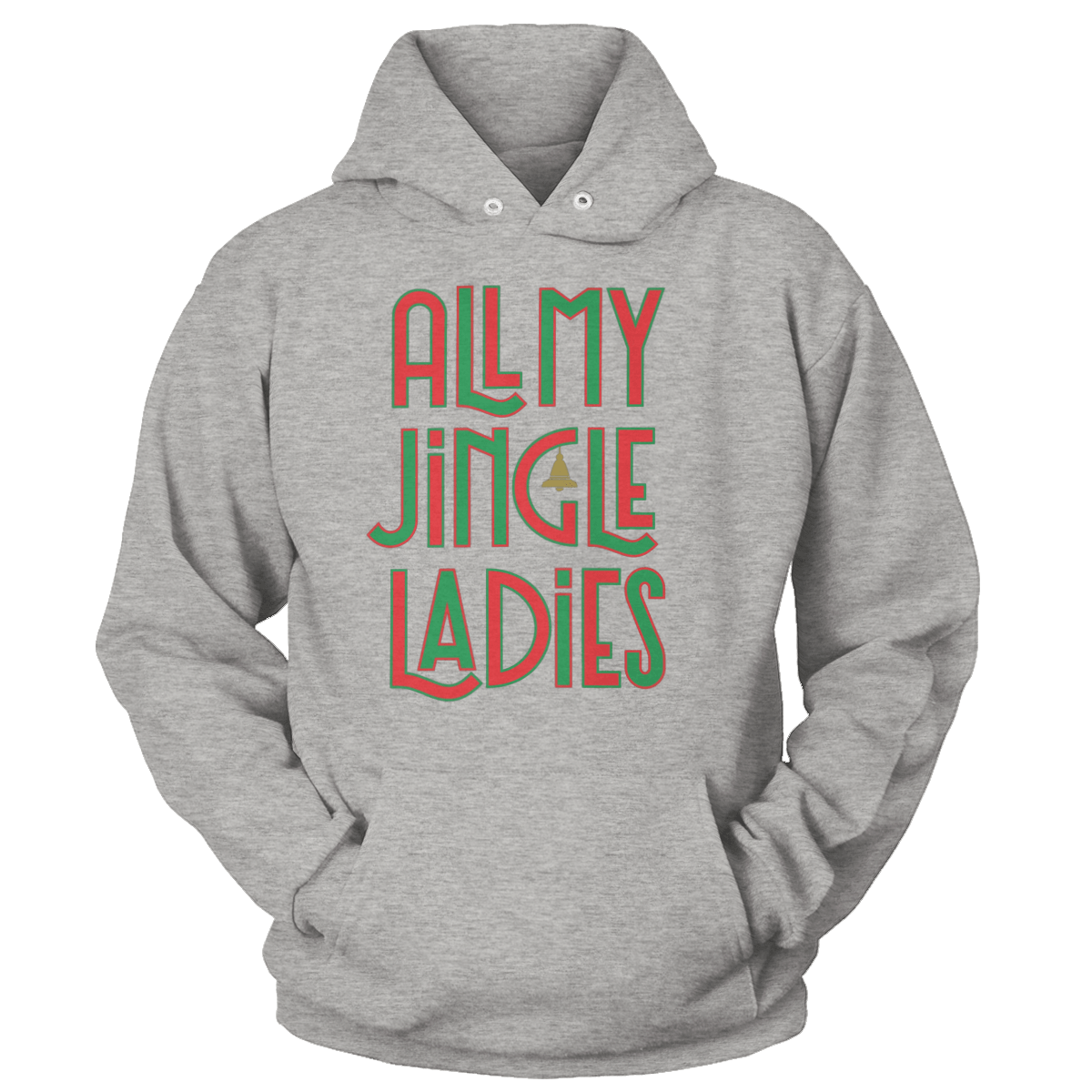 Raglan Unisex Hoodie / Heather Gray / S All My Jingle Ladies (Ladies)