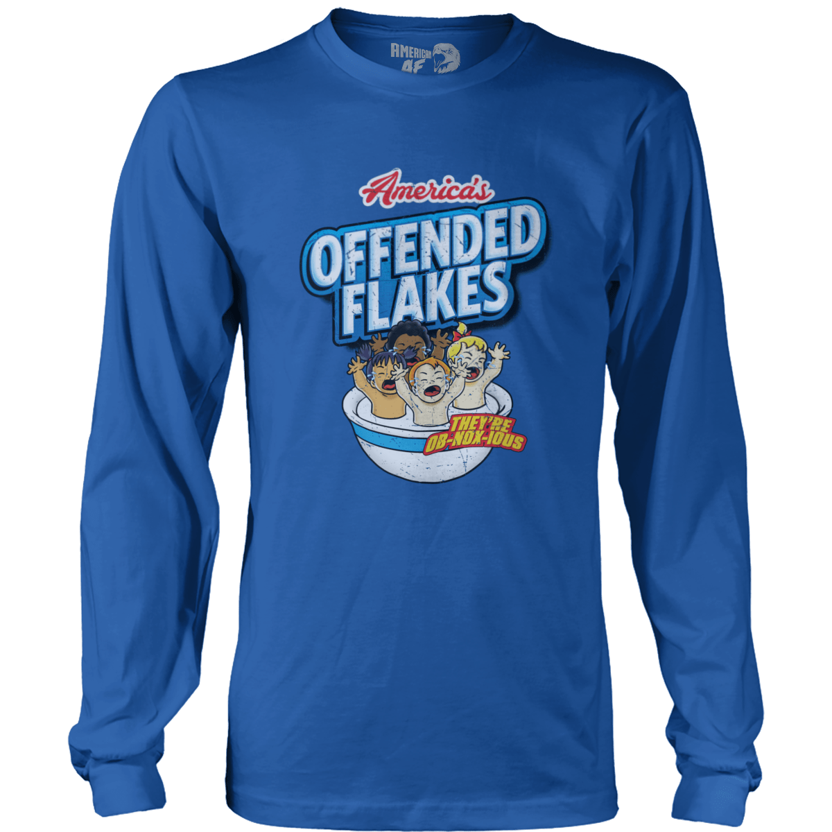 T-shirt Mens Long Sleeve / Royal Blue / S Offended Flakes (PARODY)