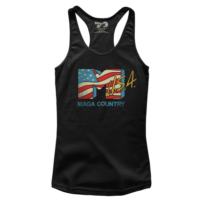 T-shirt Premium Ladies Racerback Tank / Black / XS MAGA Country (Ladies)