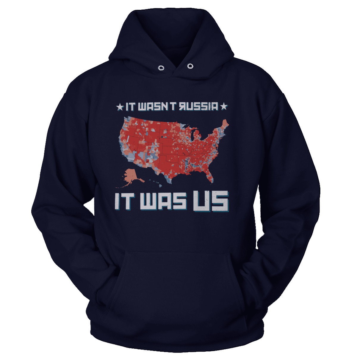 T-shirt Unisex Hoodie / Navy / S It was US