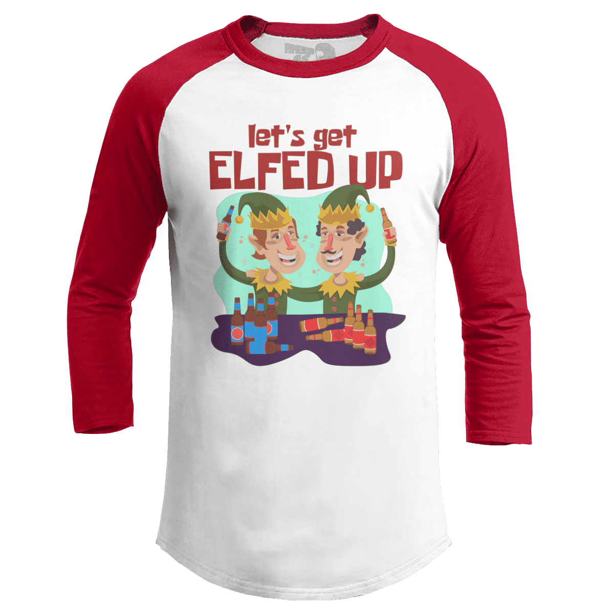 Raglan Raglan / White/Red / S Elfed Up