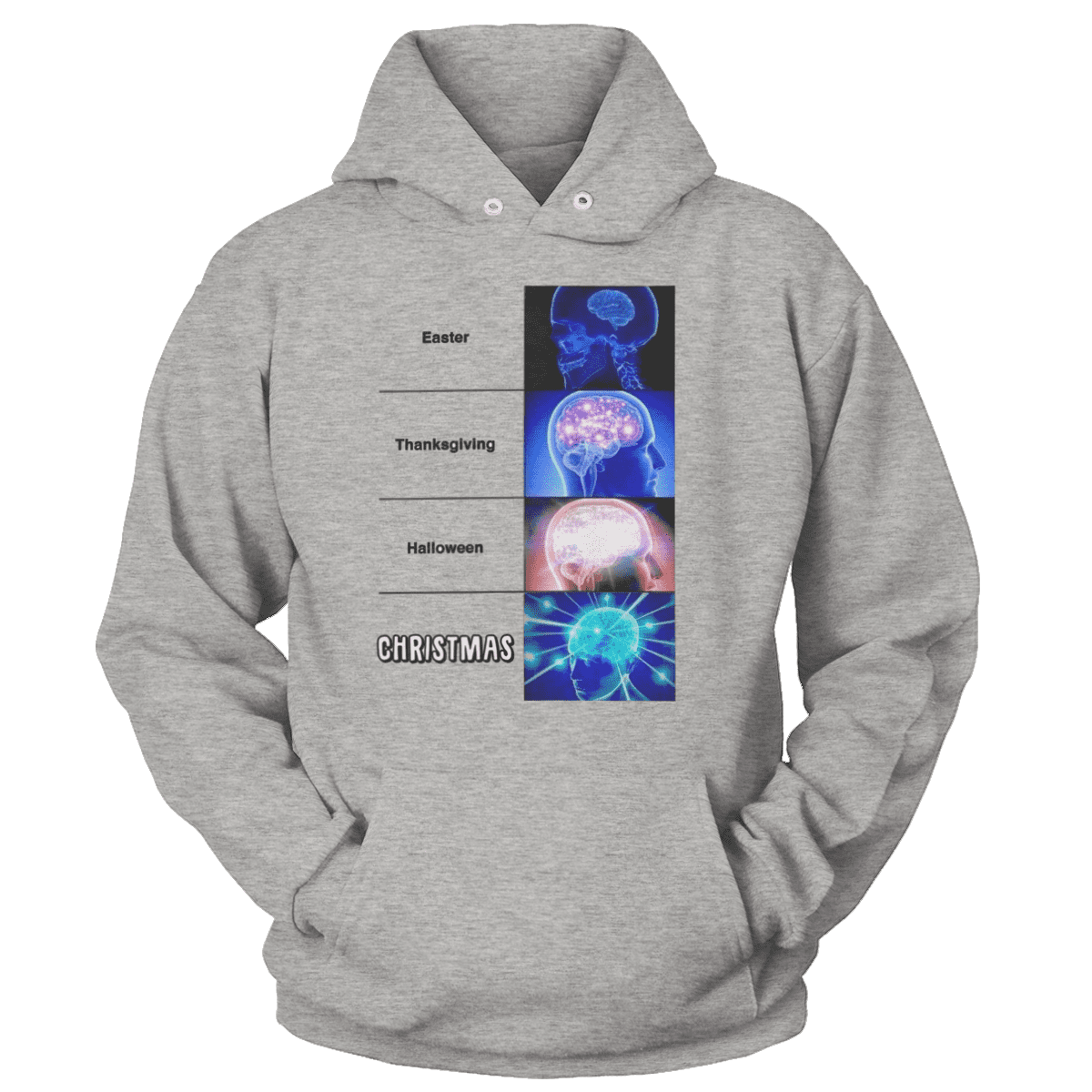 Raglan Unisex Hoodie / Heather Gray / S Woke Brain - Meme