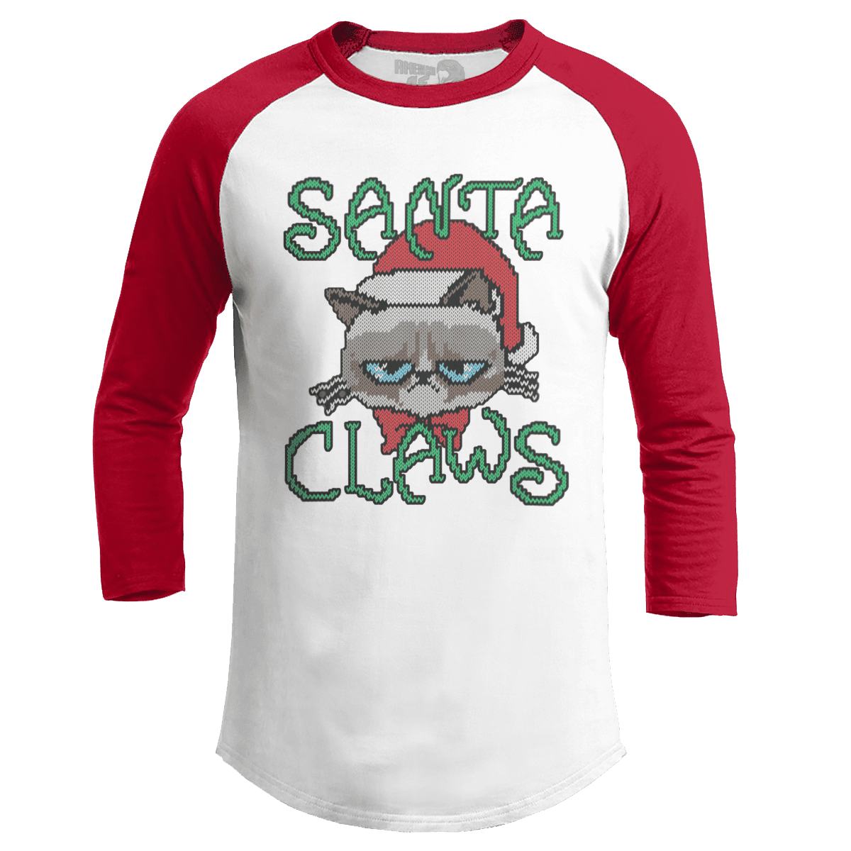 Raglan Raglan / White/Red / S Santa Claws V2
