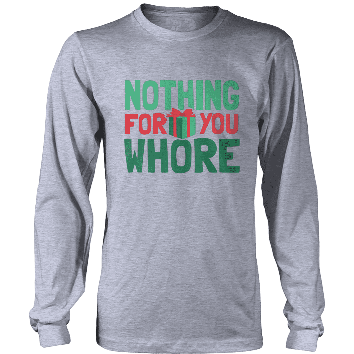 Raglan Mens Long Sleeve / Heather Gray / S Nothing For You