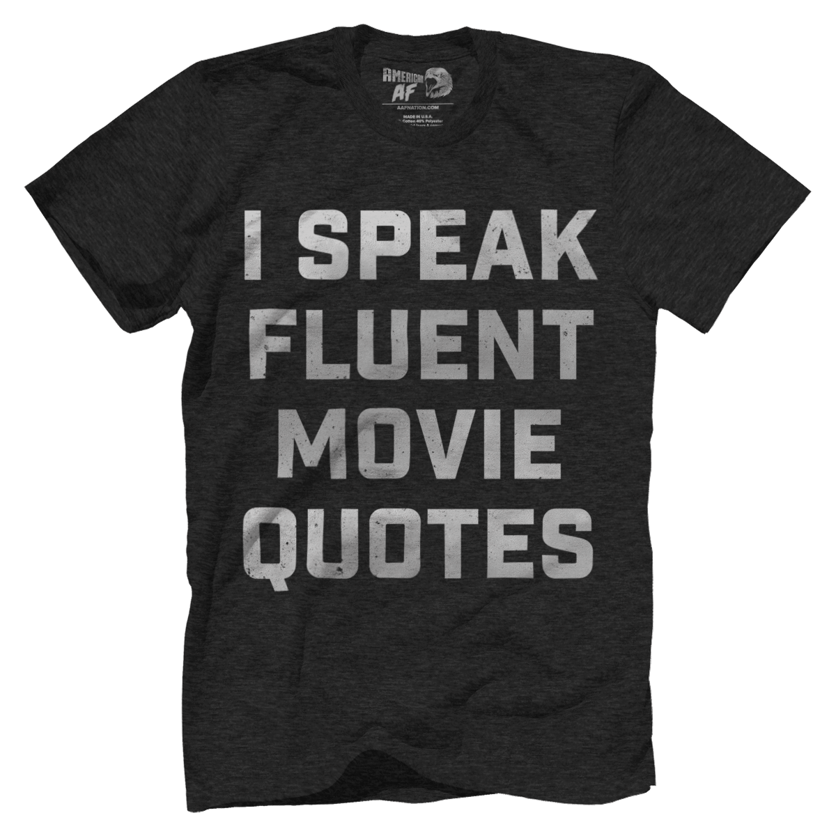 T-shirt Premium Mens Triblend Shirt / Black / S I Speak Fluent Movie Quotes