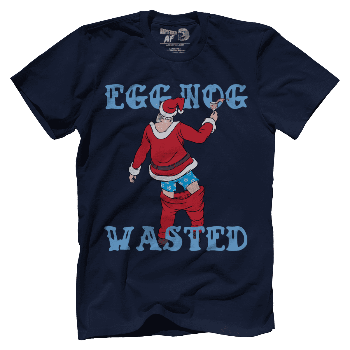 Raglan Premium Mens Shirt / Navy / XS Eggnog Wasted V2