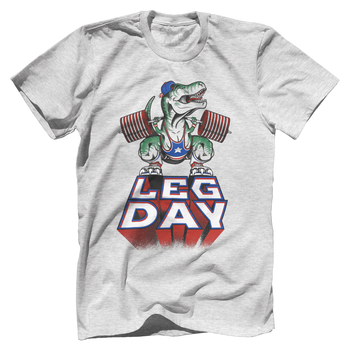 T-shirt Premium Mens Triblend Shirt / White / S Leg Day T-Rex