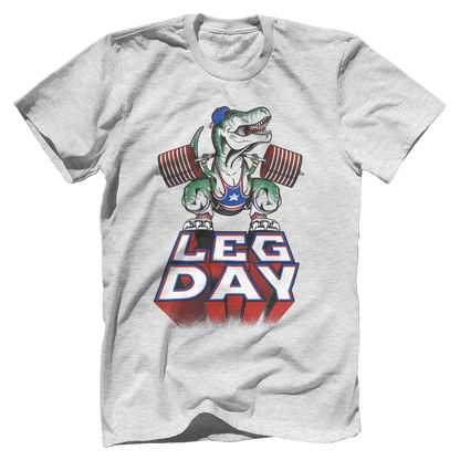 T-shirt Premium Mens Triblend Shirt / White / S Leg Day T-Rex
