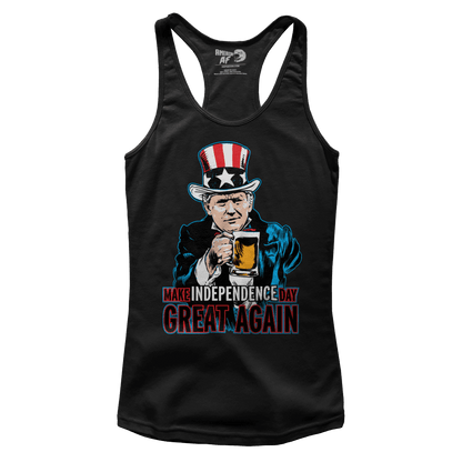 T-shirt Premium Ladies Racerback Tank / Black / XS Make Independence Day Great Again (Ladies)
