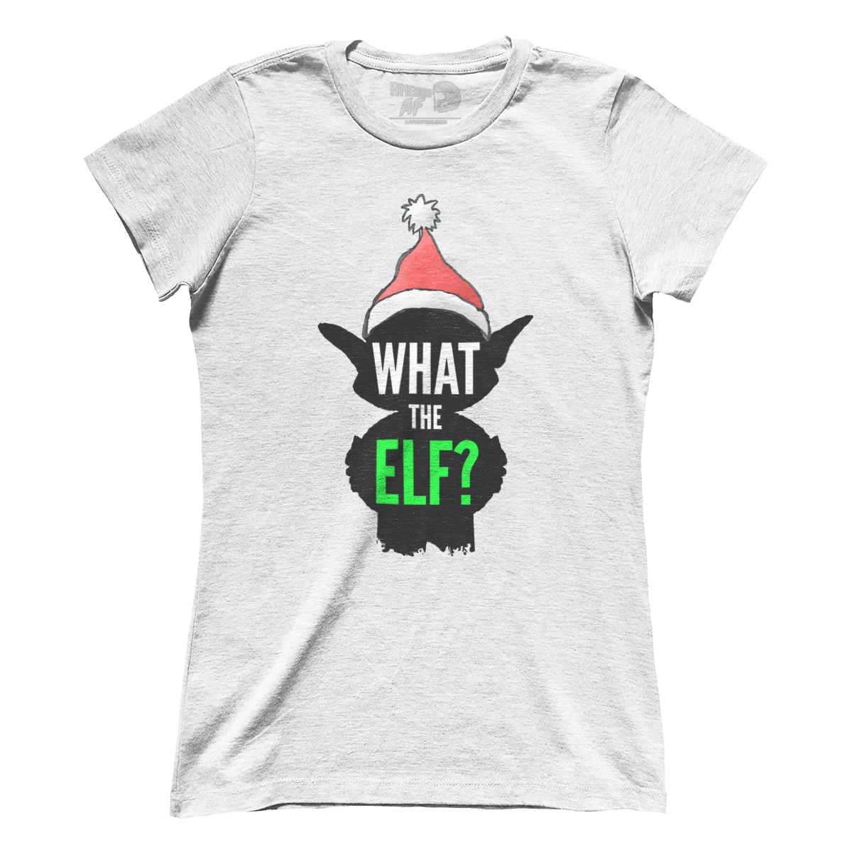 Raglan Premium Ladies Tee / White / S What The Elf (Ladies)