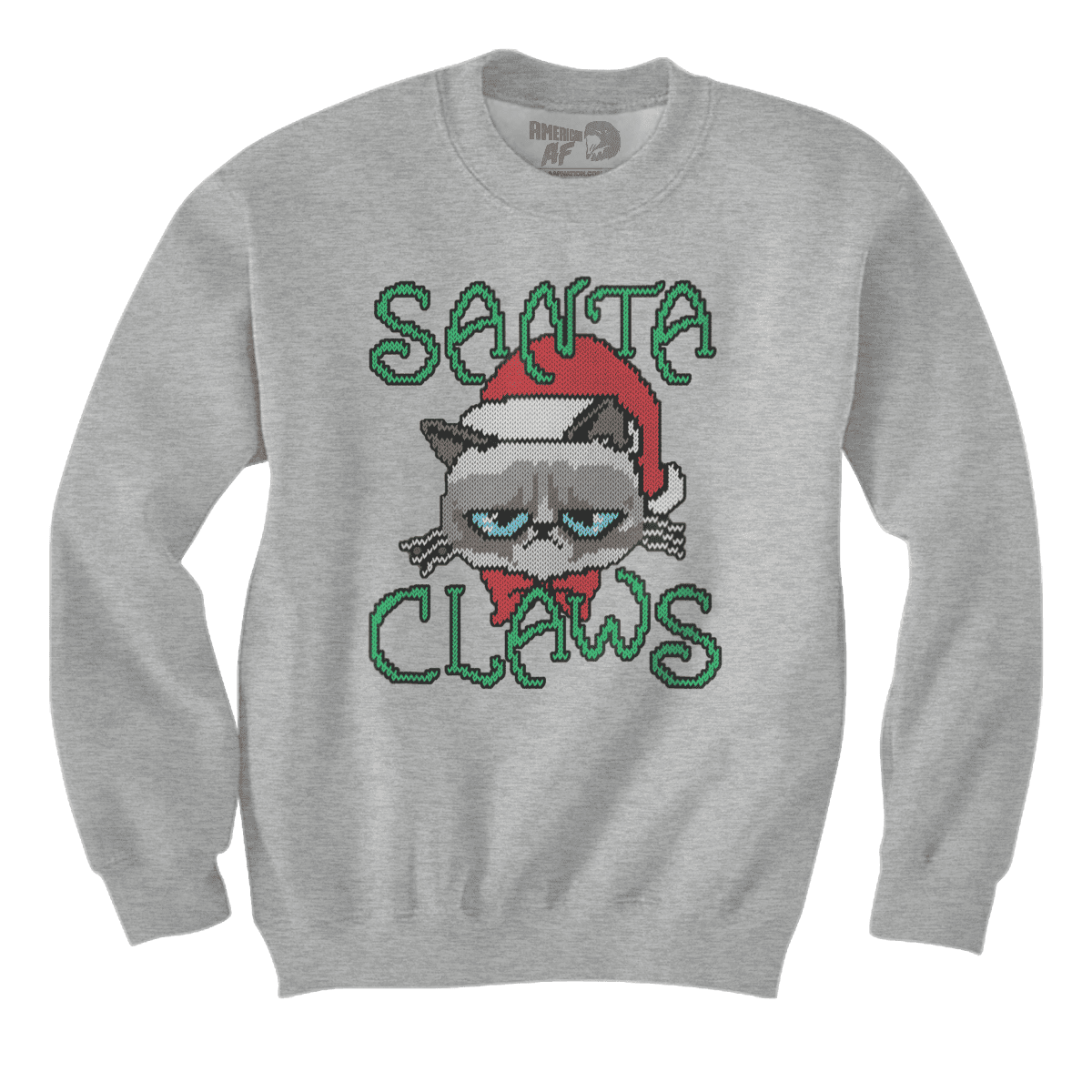Raglan Premium Sweatshirt / Heather Gray / S Santa Claws V2