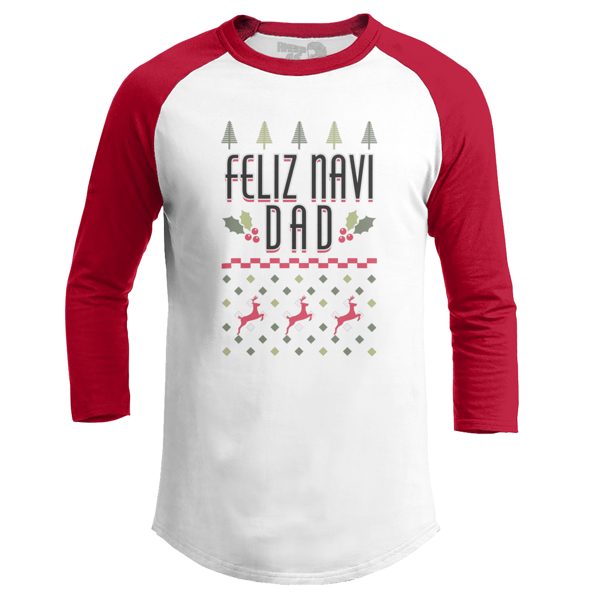Raglan Raglan / White/Red / S Feliz Navi Dad (Ladies)