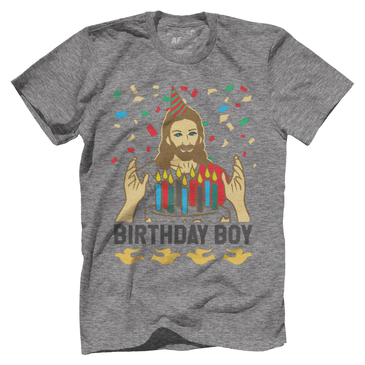 Raglan Premium Mens Shirt / Heather Gray / XS Birthday Boy