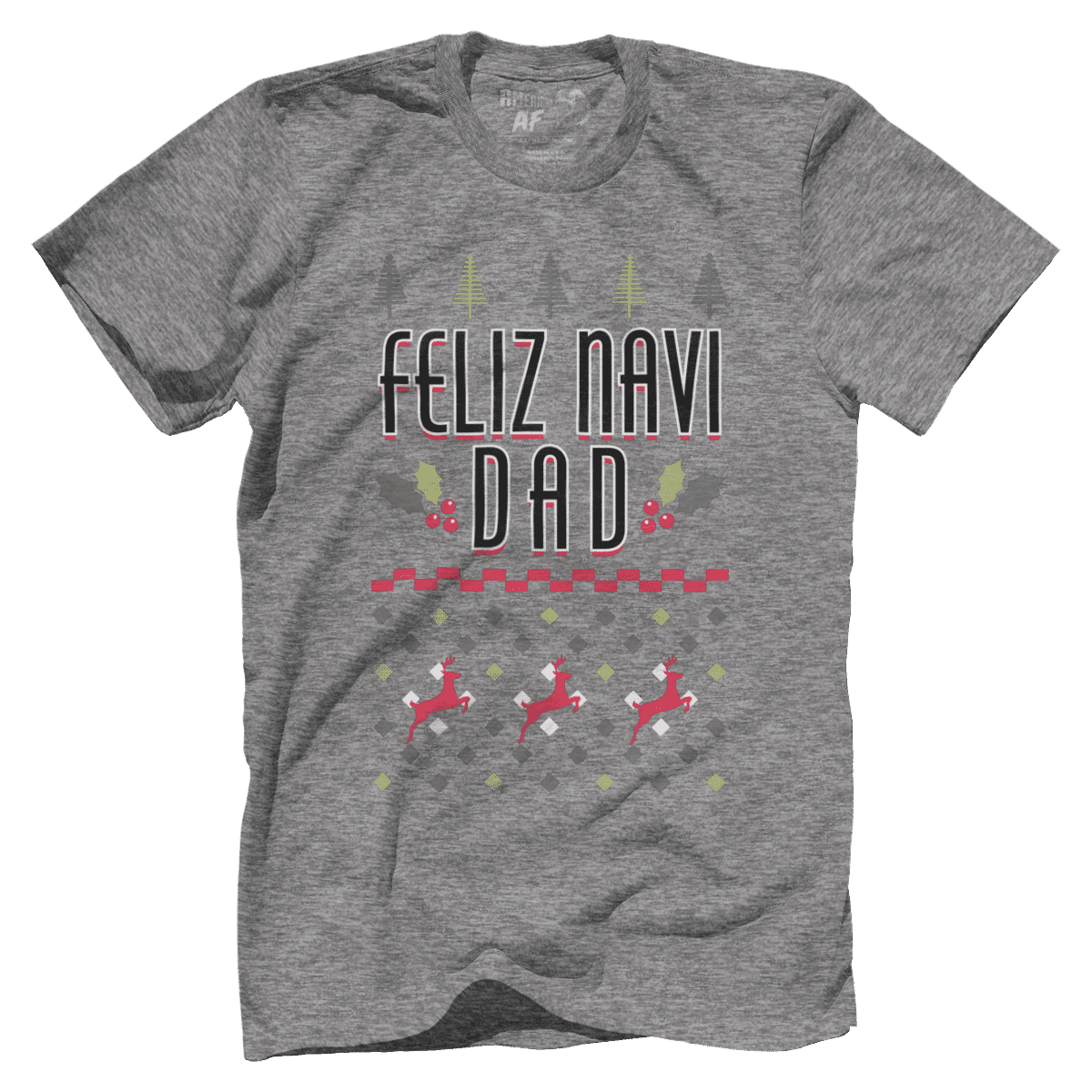 Raglan Premium Mens Shirt / Heather Gray / XS Feliz Navi Dad