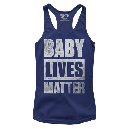 T-shirt Premium Ladies Racerback Tank / Navy / XS Baby Lives Matter (Ladies)