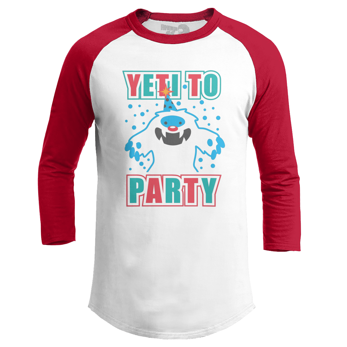 Raglan Raglan / White/Kelly Green / 3XL Yeti to Party (Ladies)