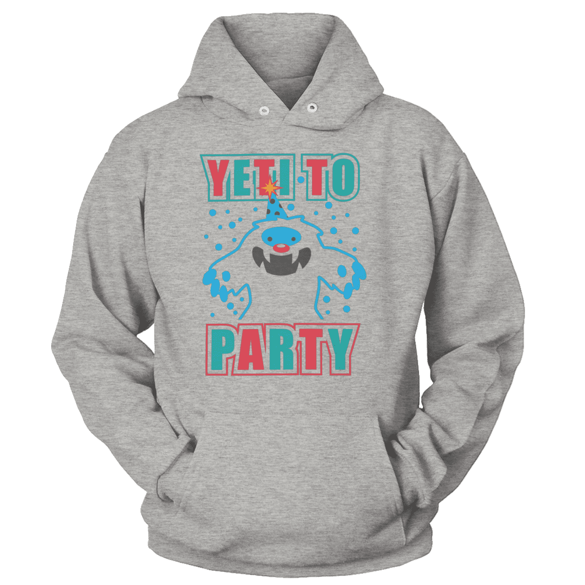Raglan Unisex Hoodie / Heather Gray / S Yeti to Party