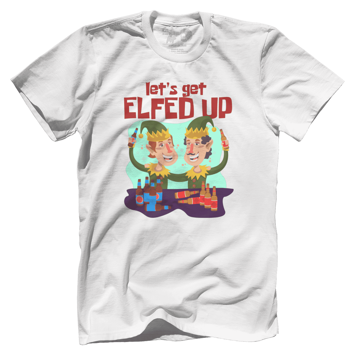 Raglan Premium Mens Shirt / White / XS Elfed Up