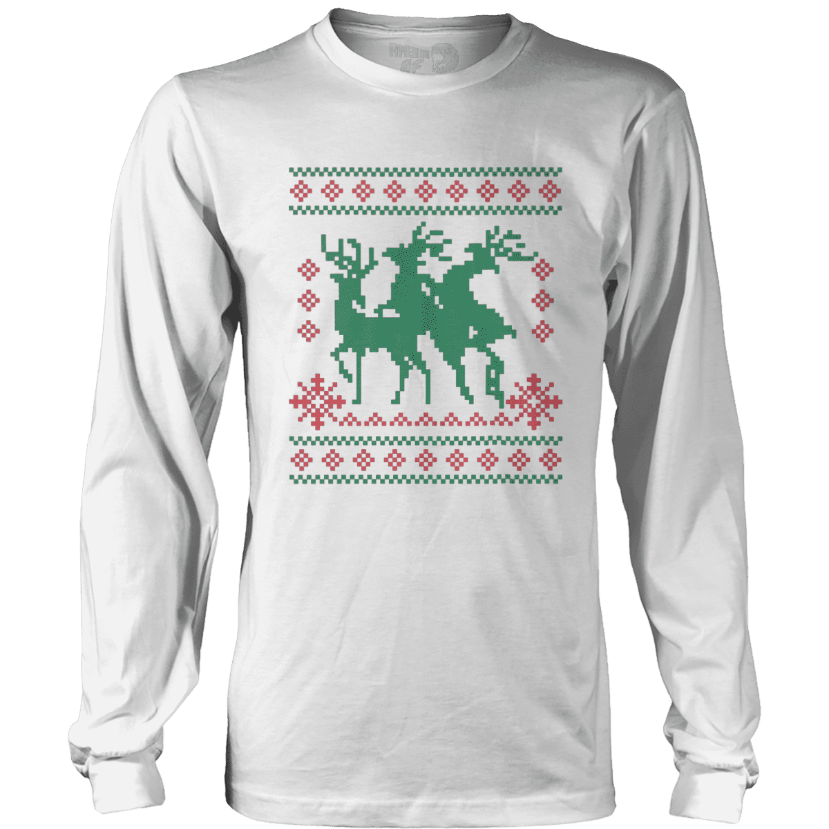 Raglan Mens Long Sleeve / White / S Reindeer Games