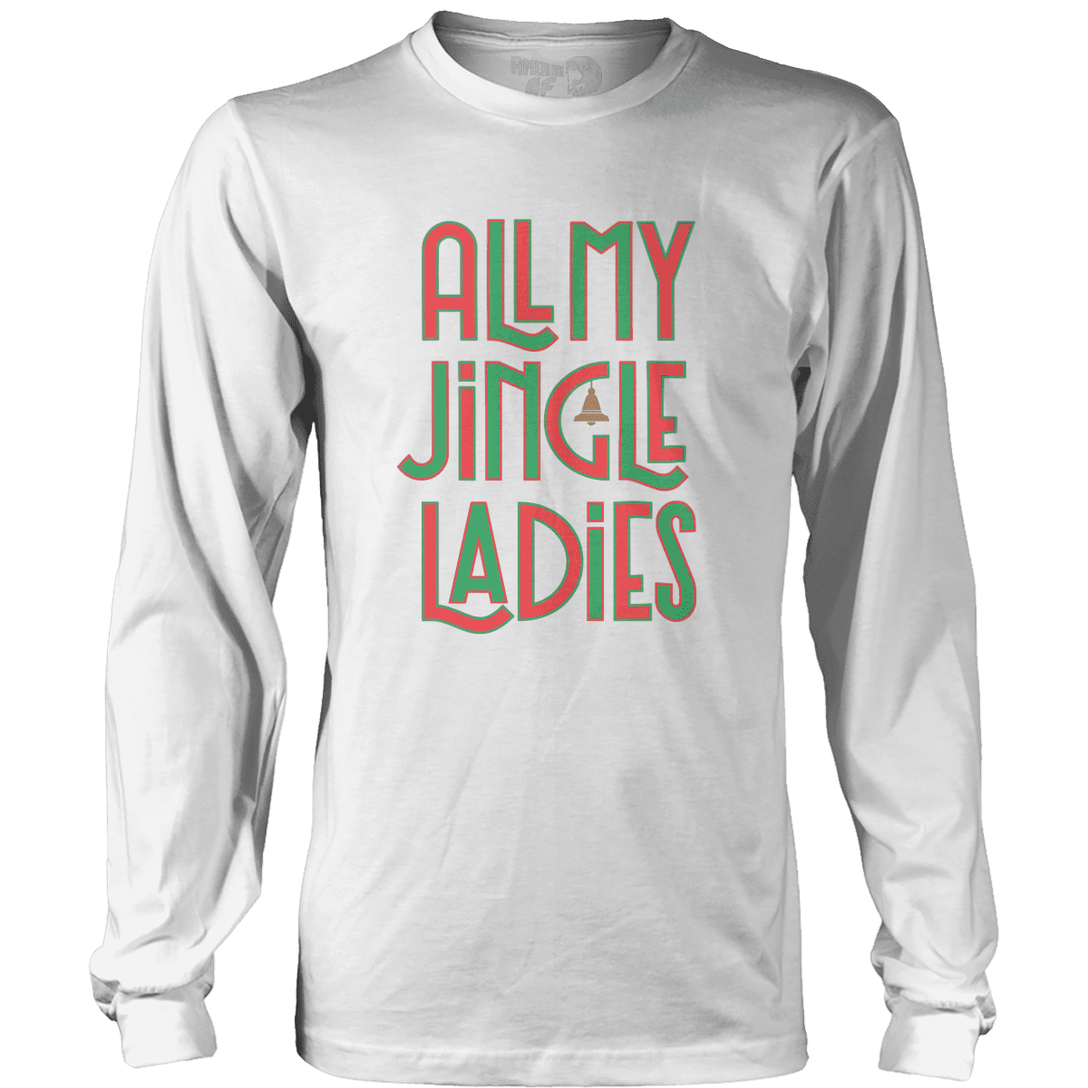 Raglan Mens Long Sleeve / White / S All My Jingle Ladies