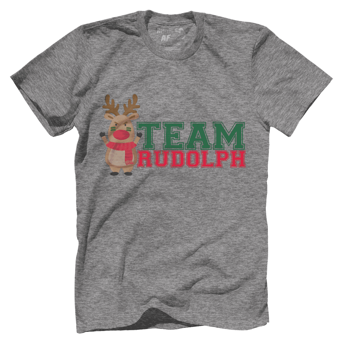 Raglan Premium Mens Shirt / Heather Gray / XS Team Rudolph