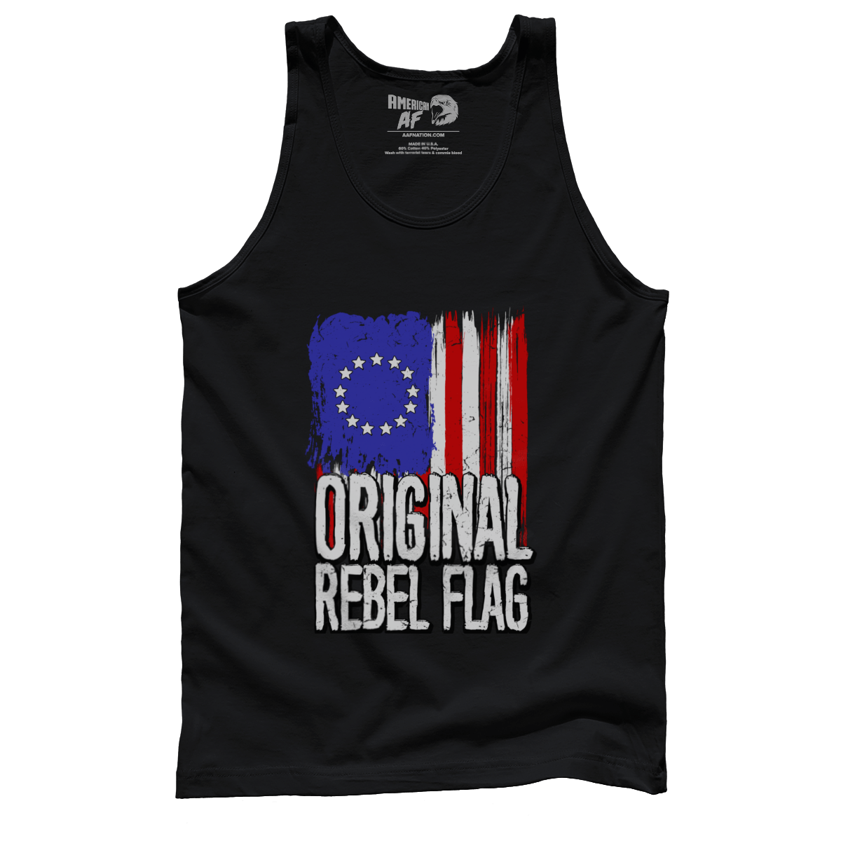 T-shirt Premium Mens Tank / Black / S Original Rebel Flag