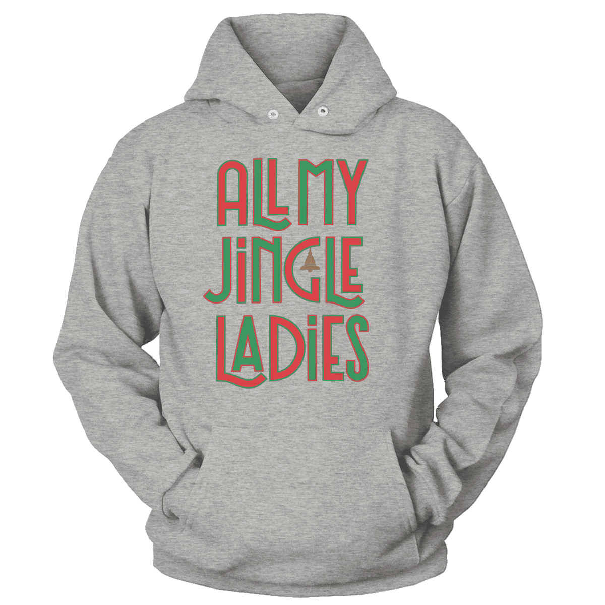 Raglan Unisex Hoodie / Heather Gray / S All My Jingle Ladies