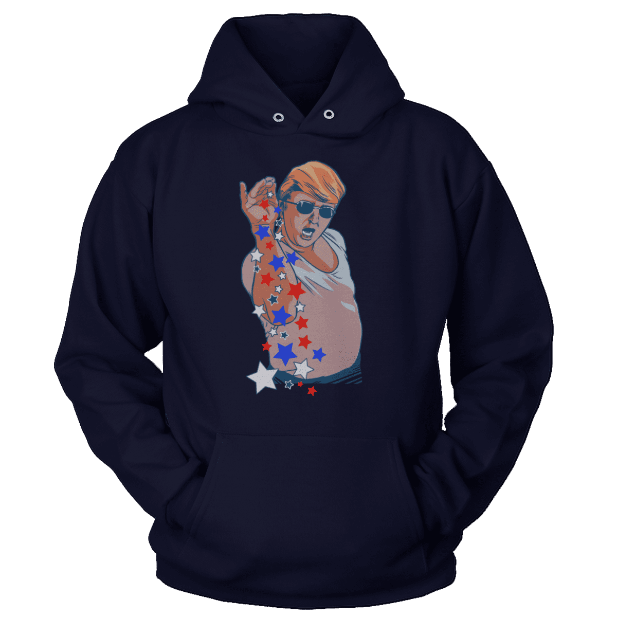 T-shirt Unisex Hoodie / Navy / S Salt Bae Trump (Ladies)