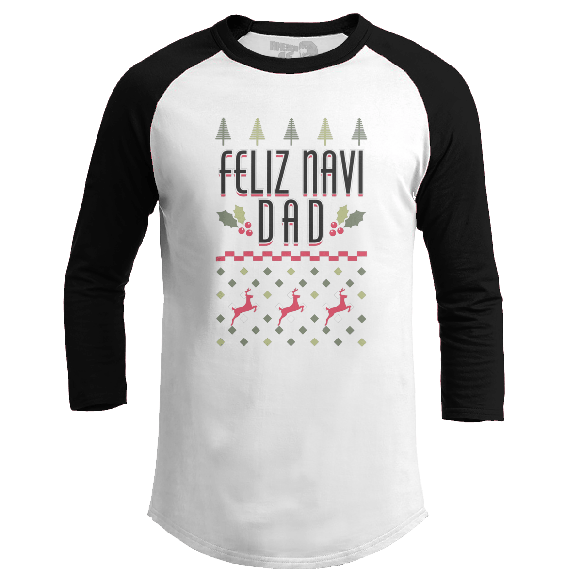 Raglan Raglan / White/Black / S Feliz Navi Dad (Ladies)