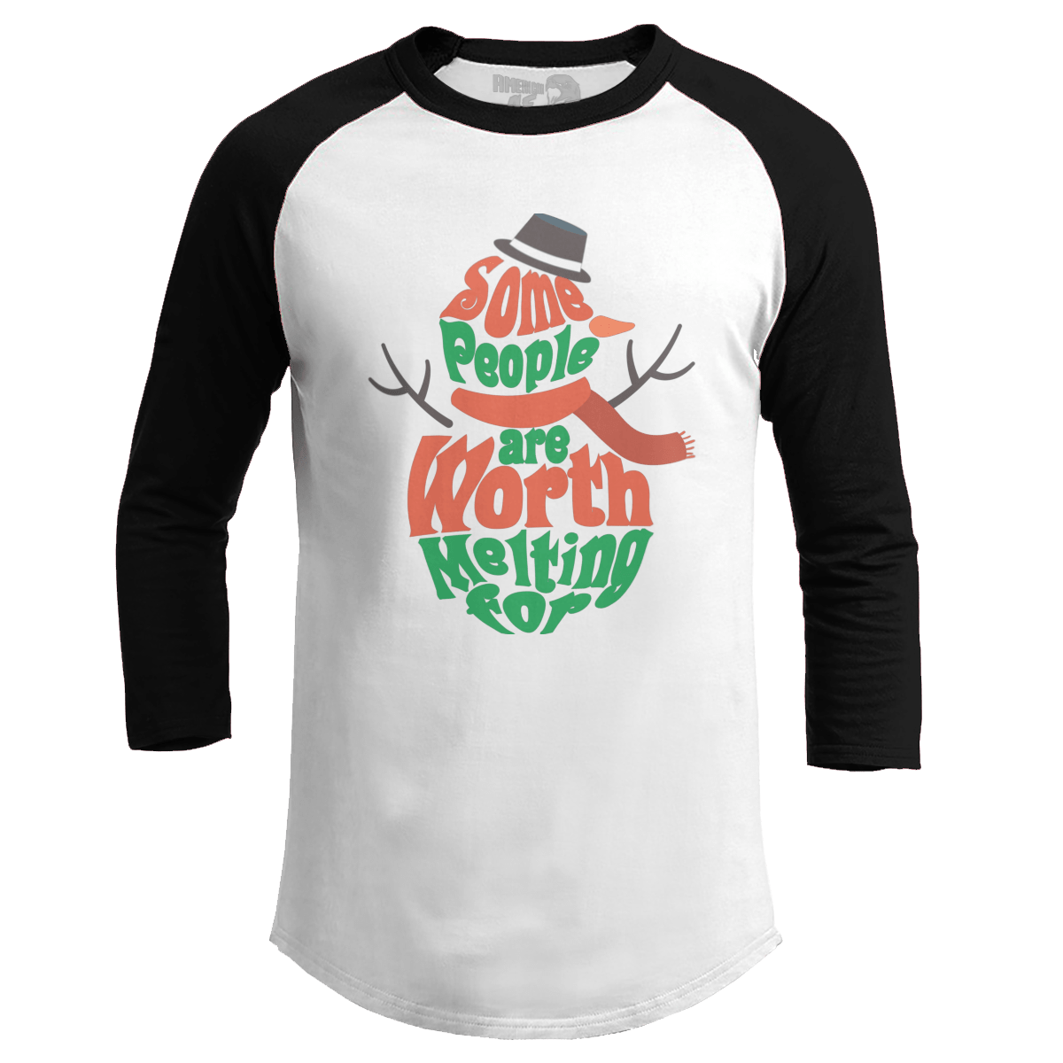 Raglan Raglan / White/Black / S Worth Melting For (Ladies)