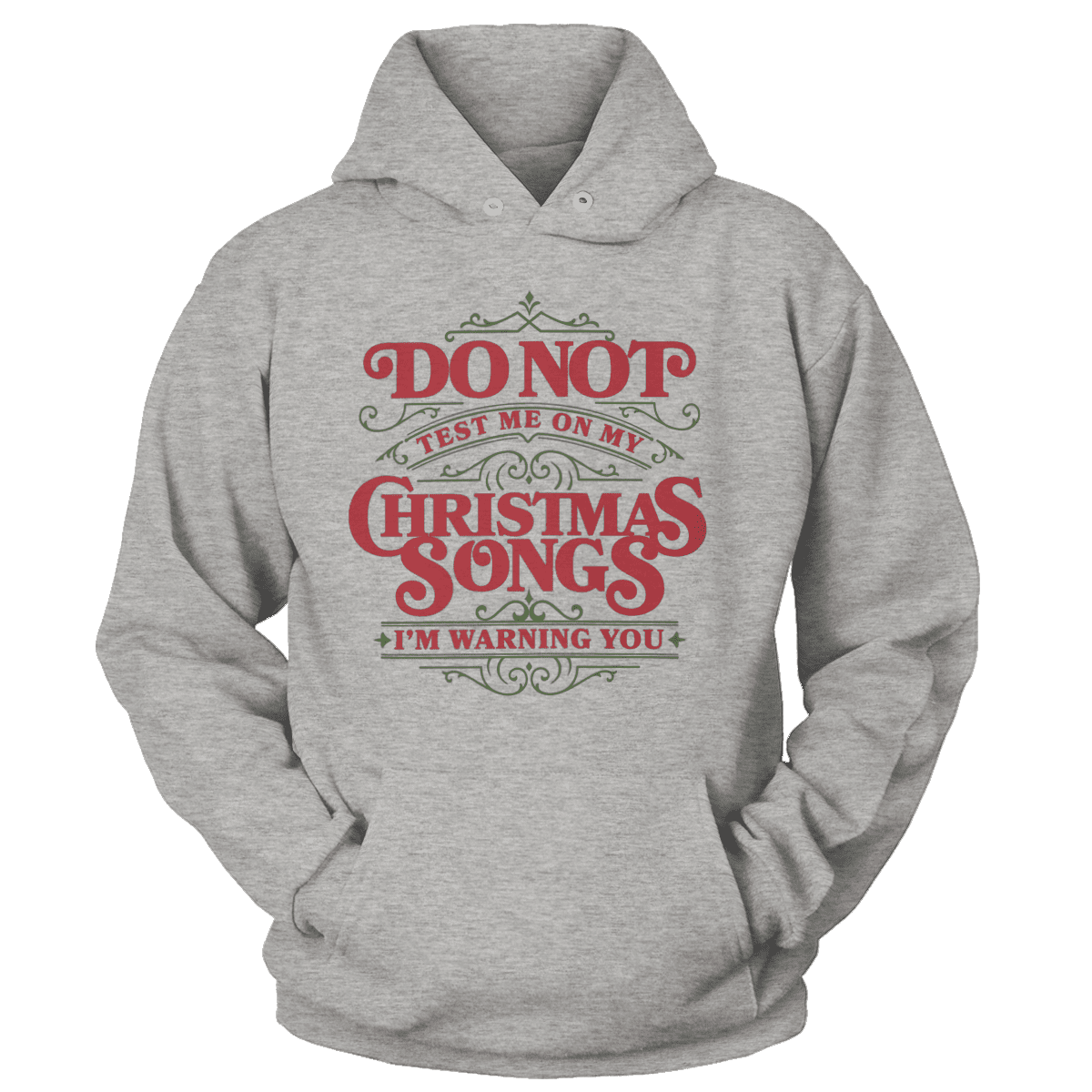 Raglan Unisex Hoodie / Heather Gray / S Christmas Songs Test